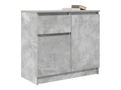 Aparador con cajón gris hormigón 71x35x65 cm madera ingeniería