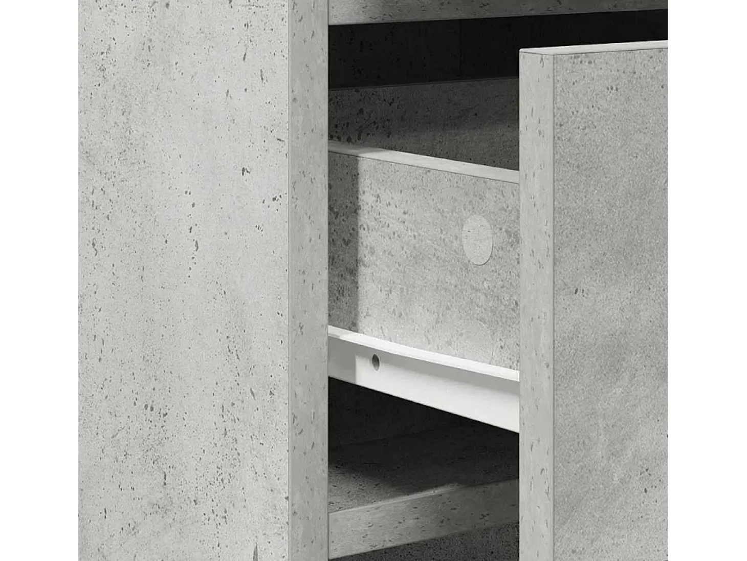 Aparador con cajón Gris hormigón 40 x 41 x 75 cm Madera de ingeniería