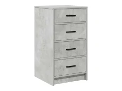 Aparador con cajón Gris hormigón 40 x 41 x 75 cm Madera de ingeniería