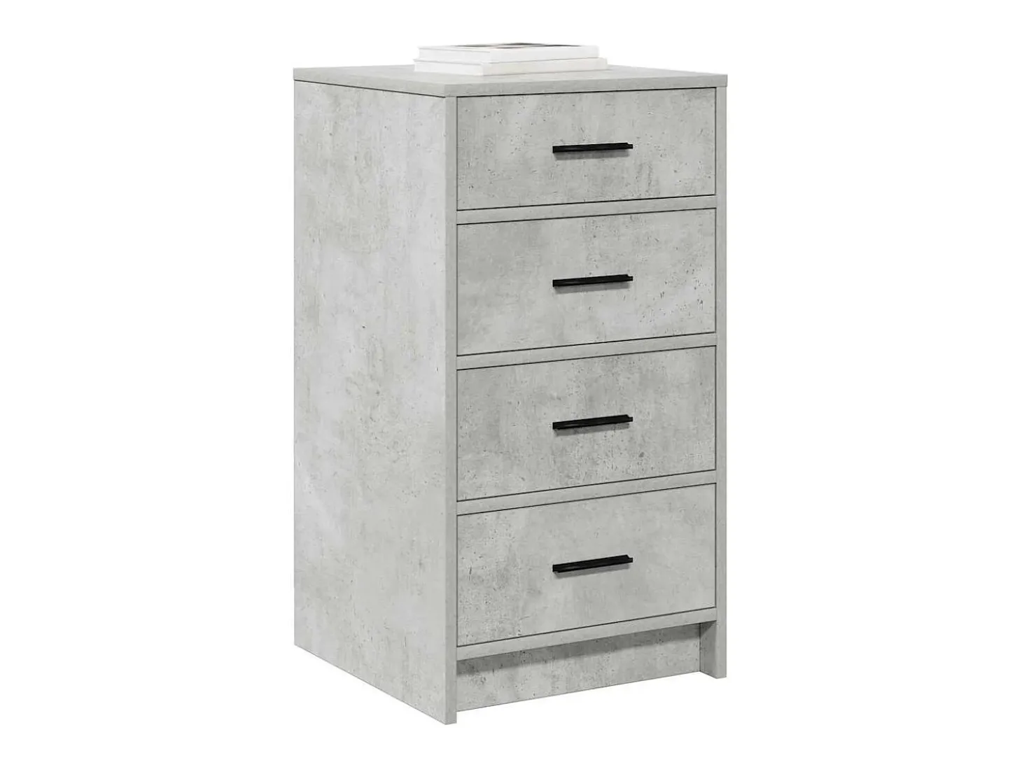 Aparador con cajón Gris hormigón 40 x 41 x 75 cm Madera de ingeniería