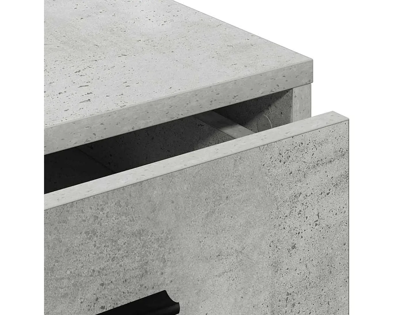 Aparador con cajón Gris hormigón 40 x 41 x 75 cm Madera de ingeniería