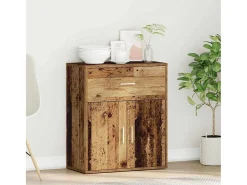 Aparador con cajón Madera vieja 60 x 31 x 70 cm Madera de ingeniería