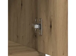 Aparador con cajón roble artesanal 80x34x76cm madera ingeniería