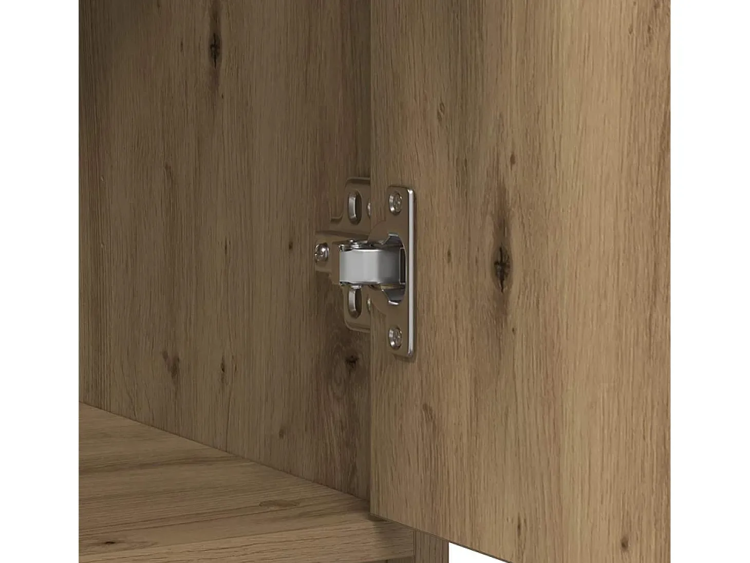 Aparador con cajón roble artesanal 80x34x76cm madera ingeniería
