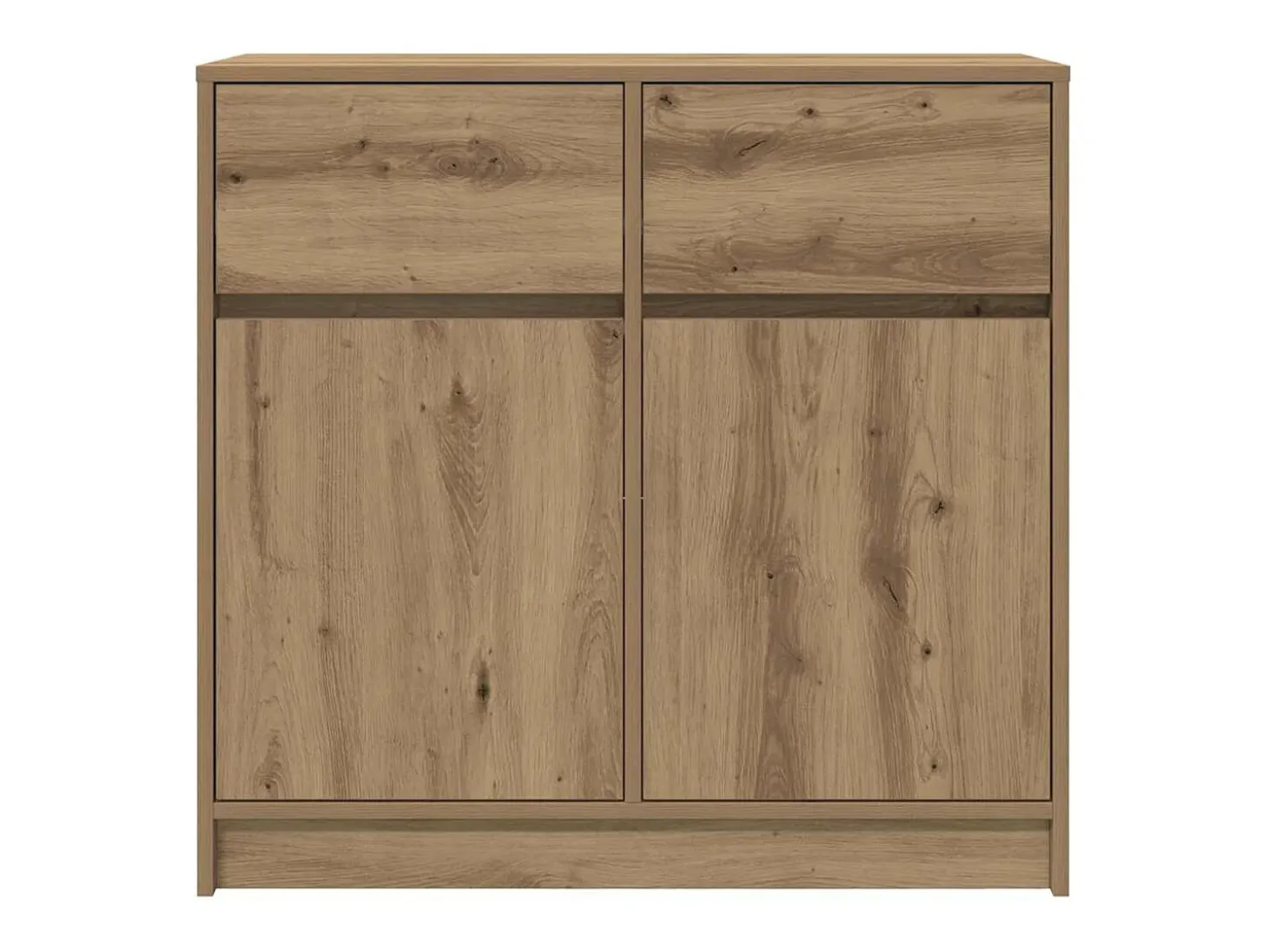Aparador con cajón roble artesanal 80x34x76cm madera ingeniería