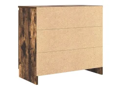 Aparador con cajón roble ahumado 71x35x65 cm madera ingeniería
