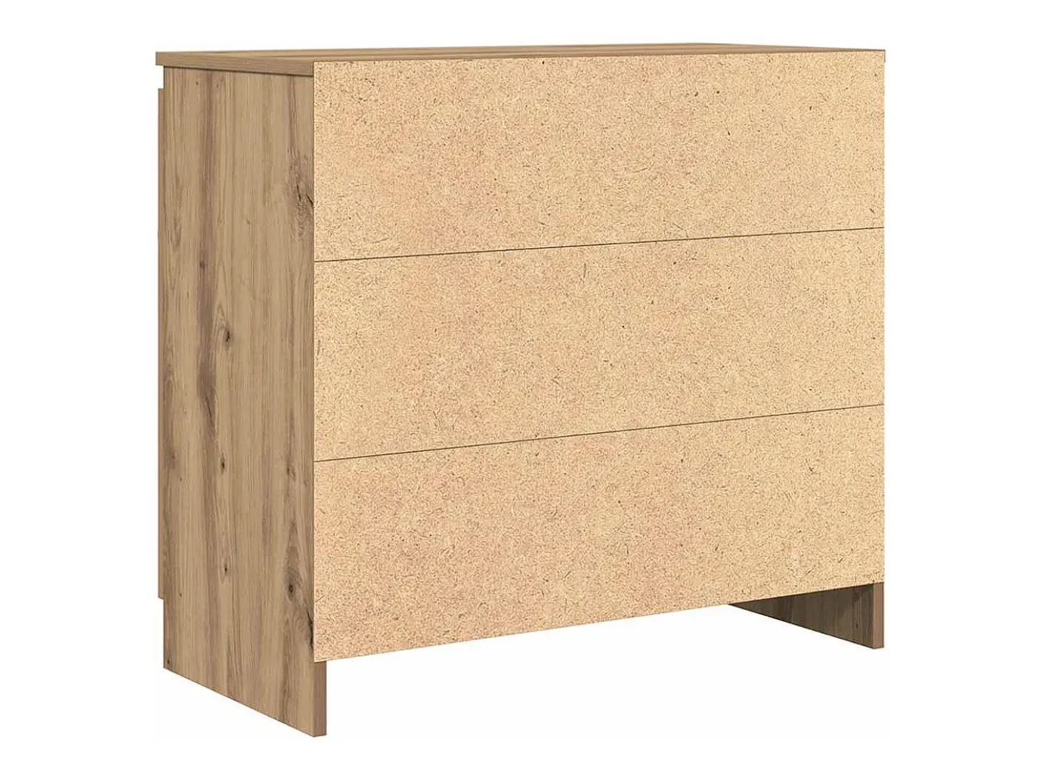 Aparador con cajón roble artesanal 71x35x65cm madera ingeniería