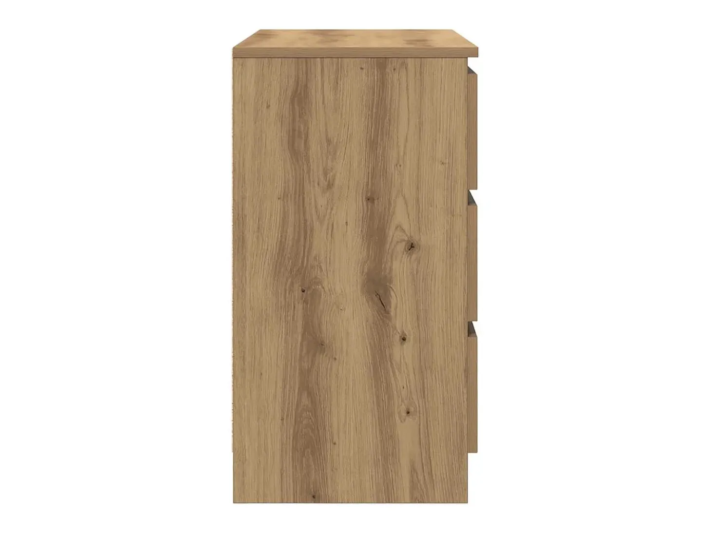 Aparador con cajón roble artesanal 71x35x65cm madera ingeniería