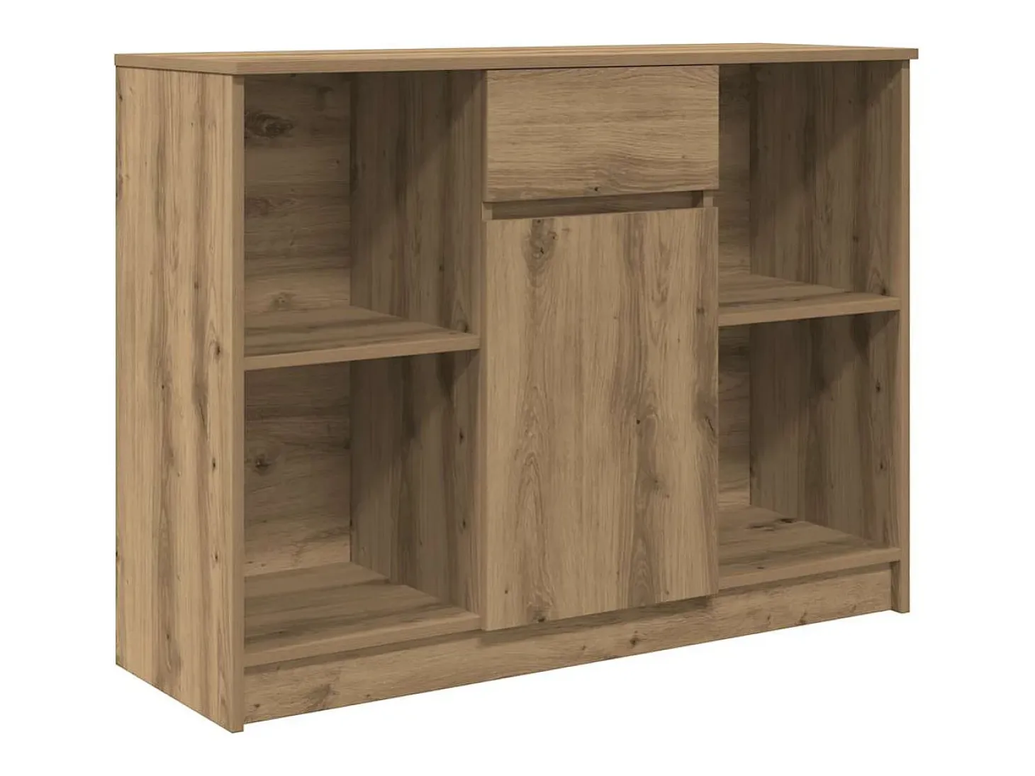 Aparador con cajón roble artisian 101x35x76cm madera ingeniería