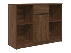 Aparador con cajón roble marrón 101x35x76 cm madera ingeniería