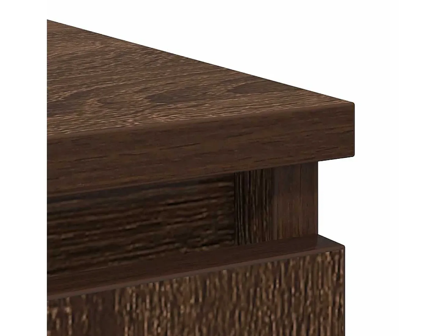 Aparador con cajón roble marrón 71x35x65 cm madera de ingeniería