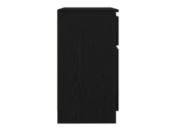 Aparador con cajón roble negro 71x35x65 cm madera de ingeniería