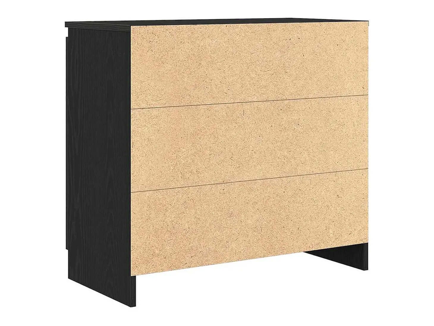 Aparador con cajón roble negro 71x35x65 cm madera de ingeniería