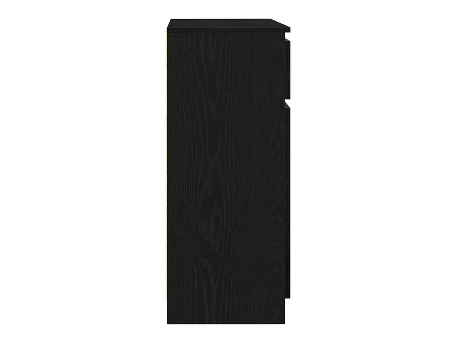 Aparador con cajón roble negro 71x35x84 cm madera de ingeniería