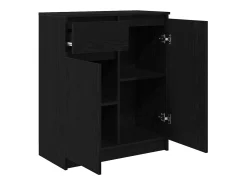 Aparador con cajón roble negro 71x35x84 cm madera de ingeniería