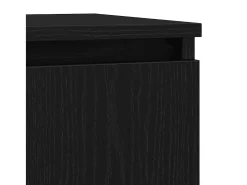 Aparador con cajón roble negro 71x35x84 cm madera de ingeniería