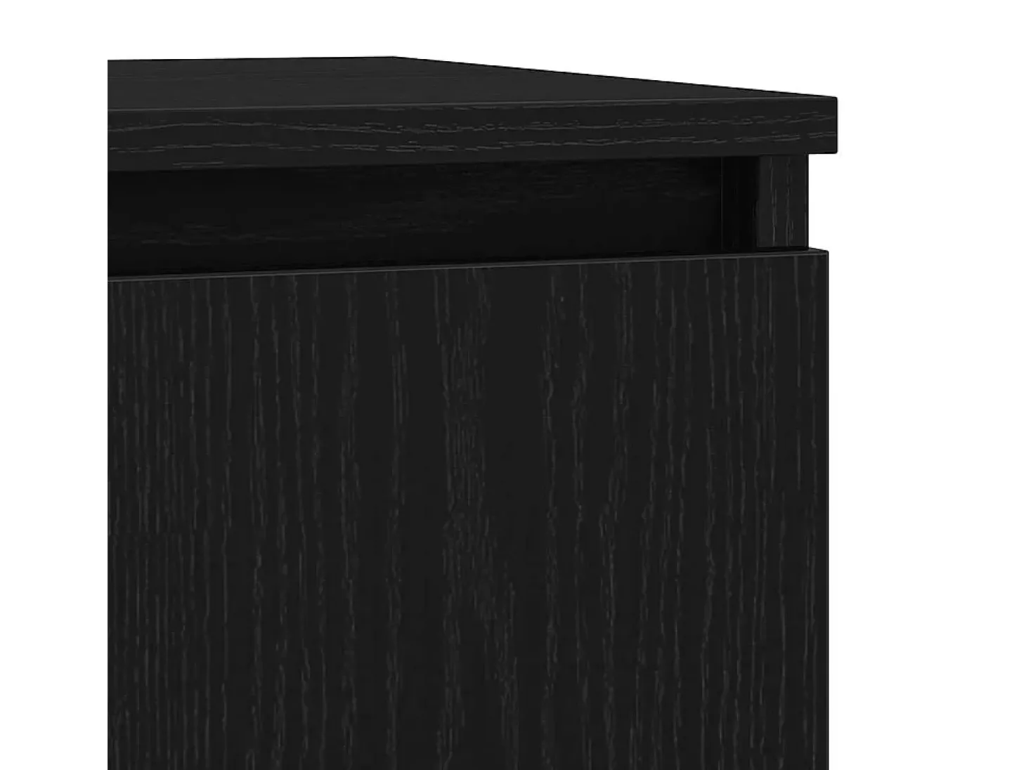Aparador con cajón roble negro 71x35x84 cm madera de ingeniería