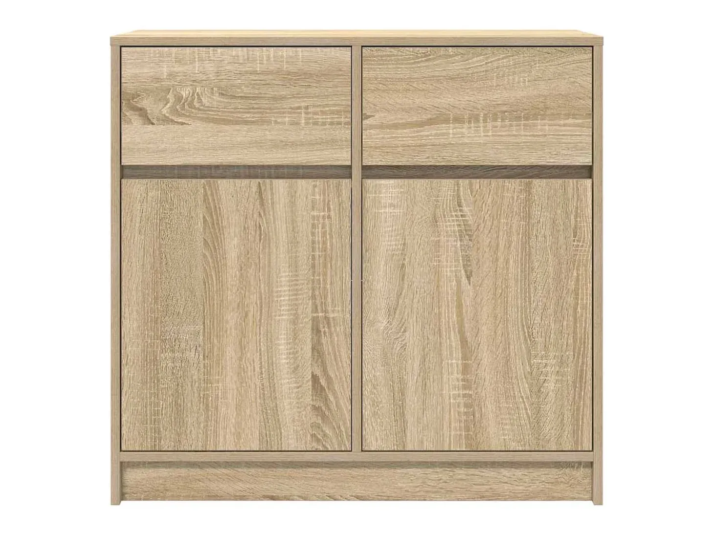 Aparador con cajón roble sonoma 80x34x76 cm madera de ingeniería