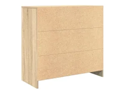 Aparador con cajón roble sonoma 80x34x76 cm madera de ingeniería