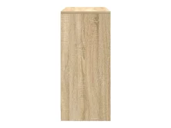 Aparador con cajón roble sonoma 80x34x76 cm madera de ingeniería