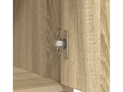 Aparador con cajón roble sonoma 80x34x76 cm madera de ingeniería