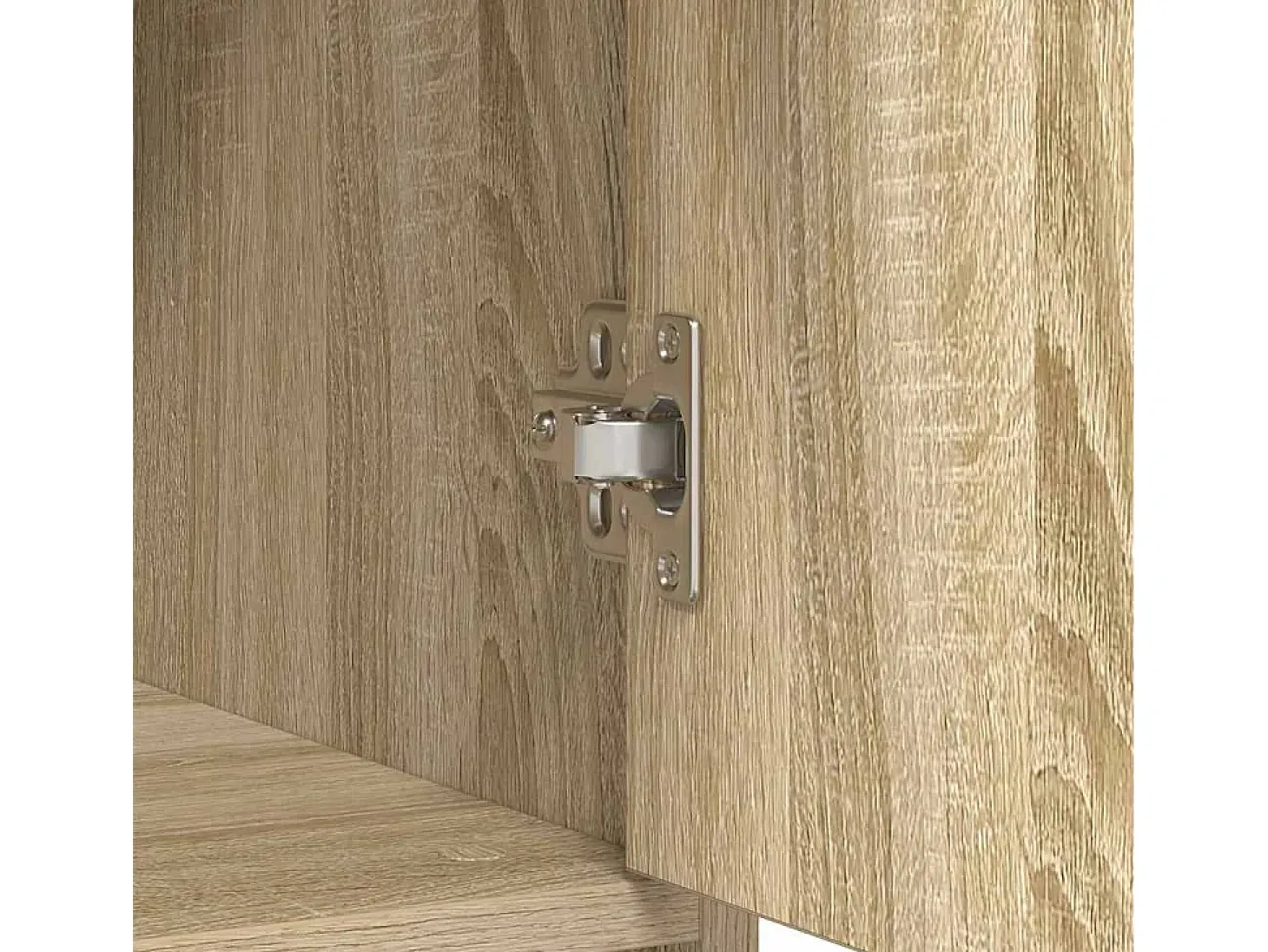 Aparador con cajón roble sonoma 80x34x76 cm madera de ingeniería