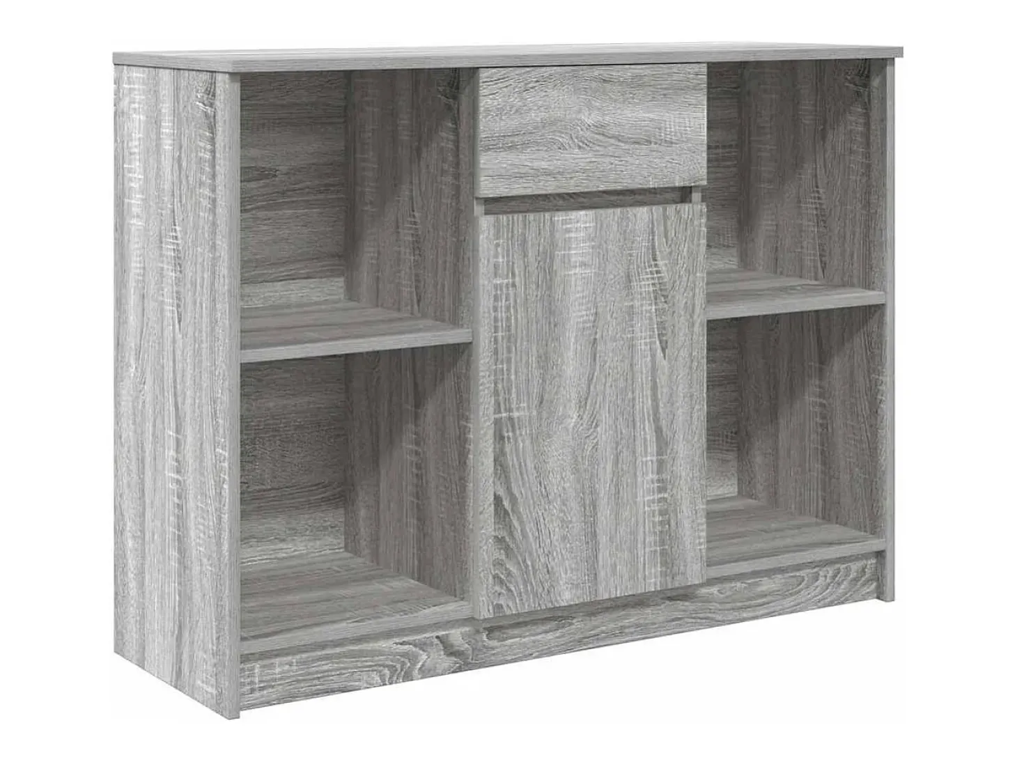 Aparador con cajón Sonoma gris 101x35x76 cm madera ingeniería
