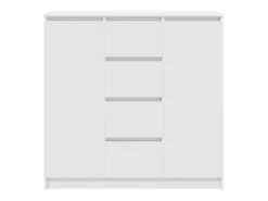 Aparador con cajones blanco 100,5x35x98,5 cm madera ingeniería