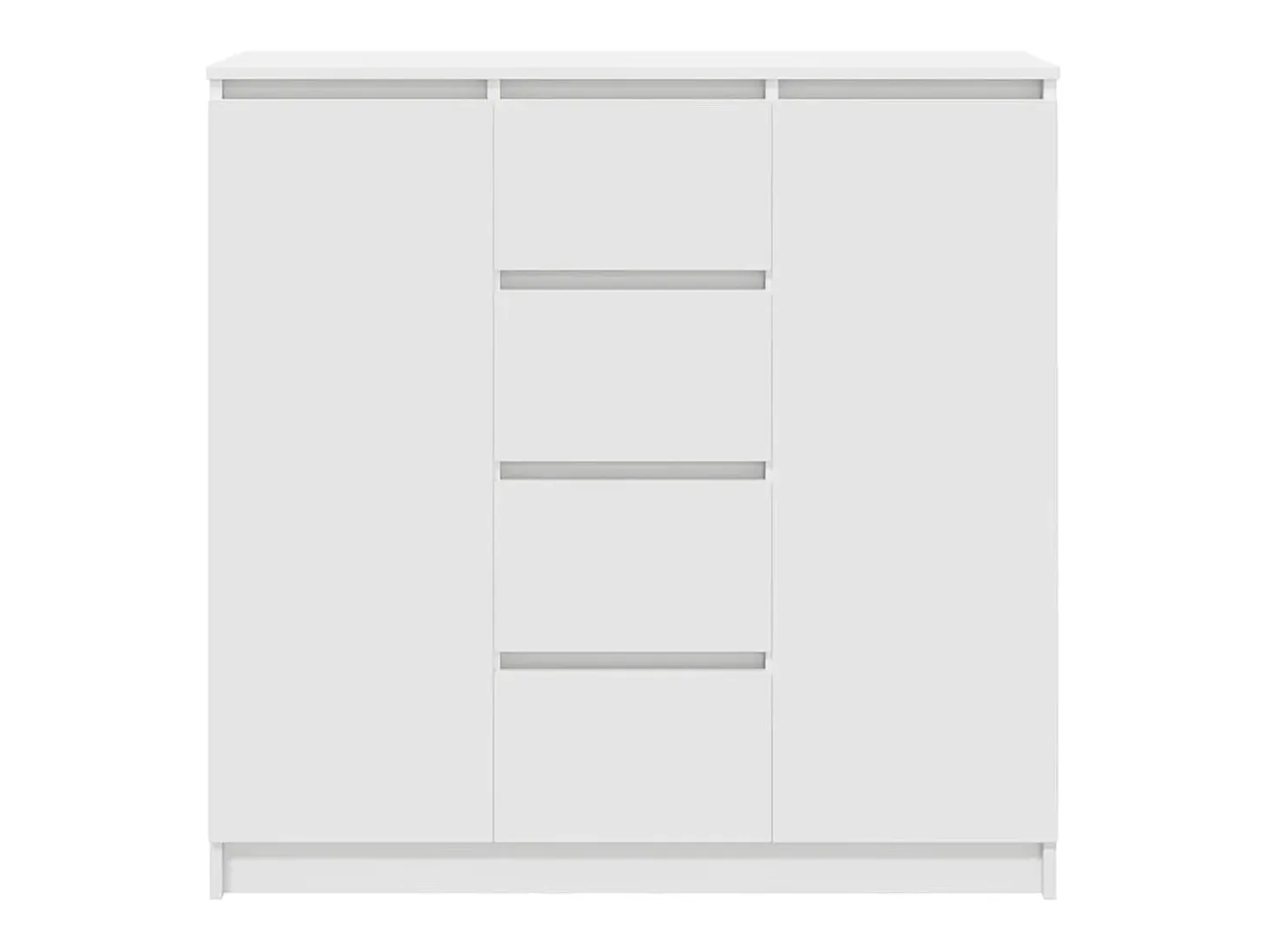 Aparador con cajones blanco 100,5x35x98,5 cm madera ingeniería