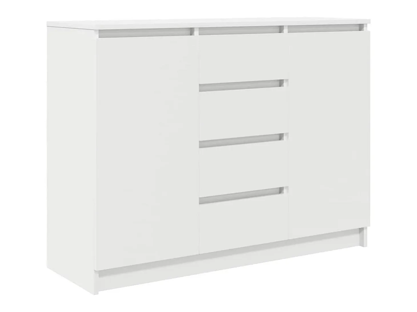 Aparador con cajones blanco 100,5x35x76 cm madera de ingeniería