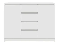 Aparador con cajones blanco 100,5x35x76 cm madera de ingeniería