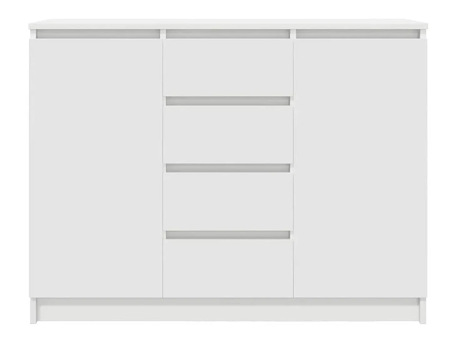 Aparador con cajones blanco 100,5x35x76 cm madera de ingeniería