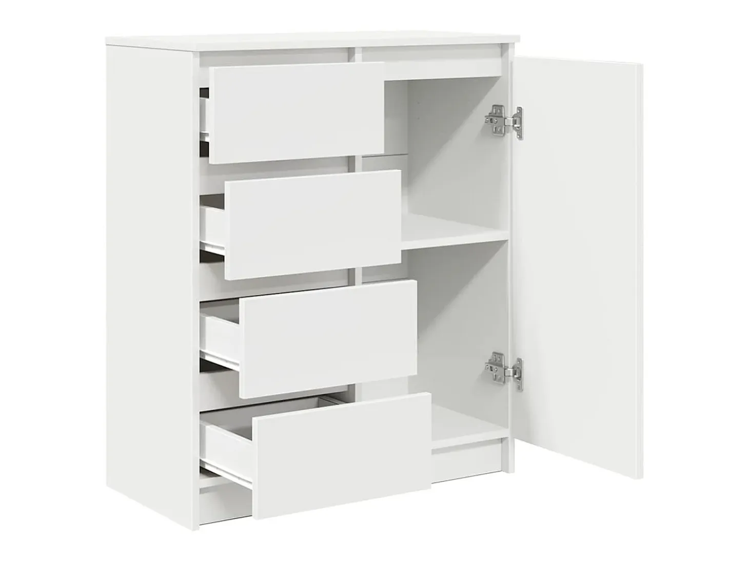 Aparador con cajones blanco 71x35x84 cm madera de ingeniería