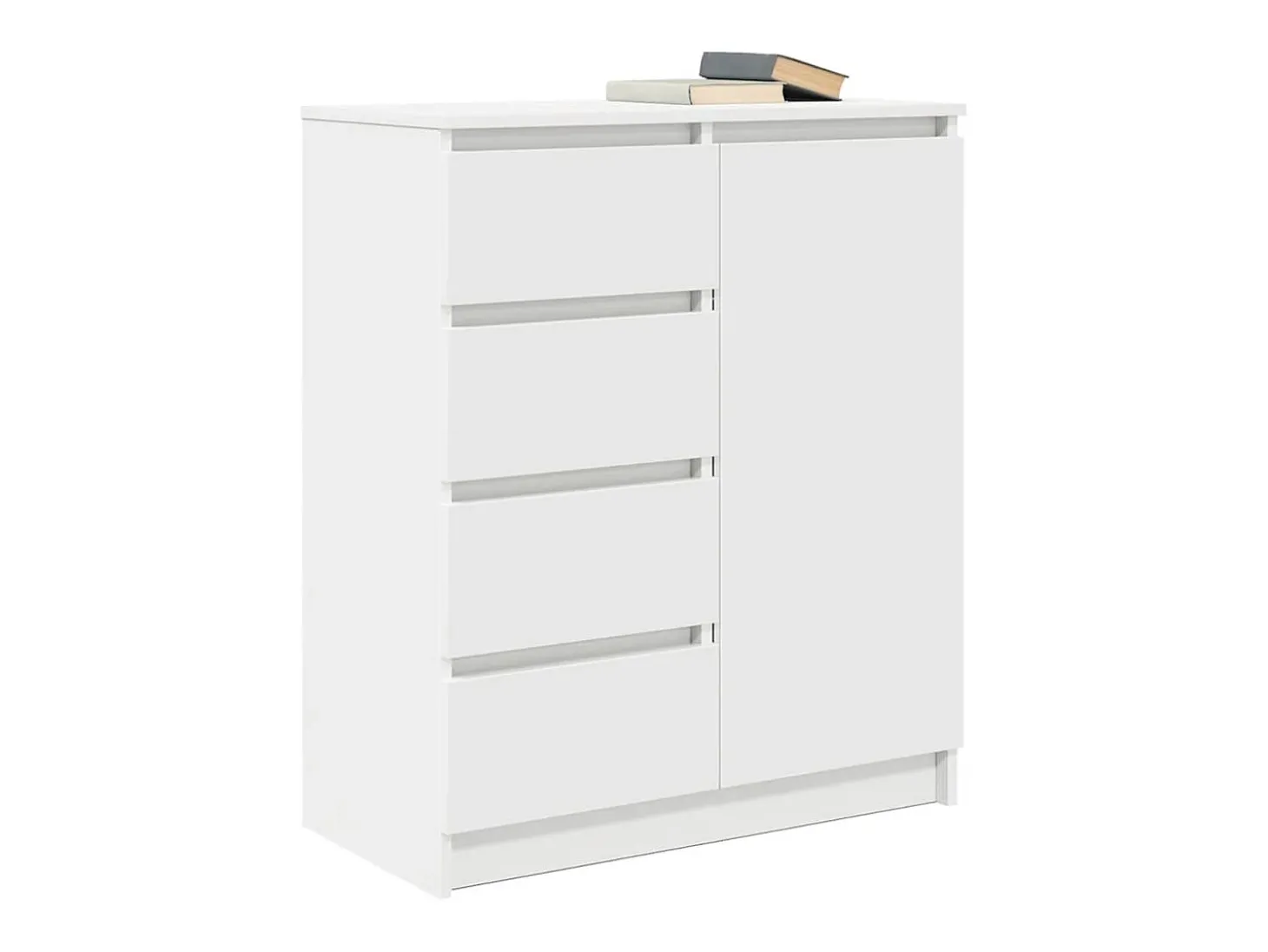Aparador con cajones blanco 71x35x84 cm madera de ingeniería