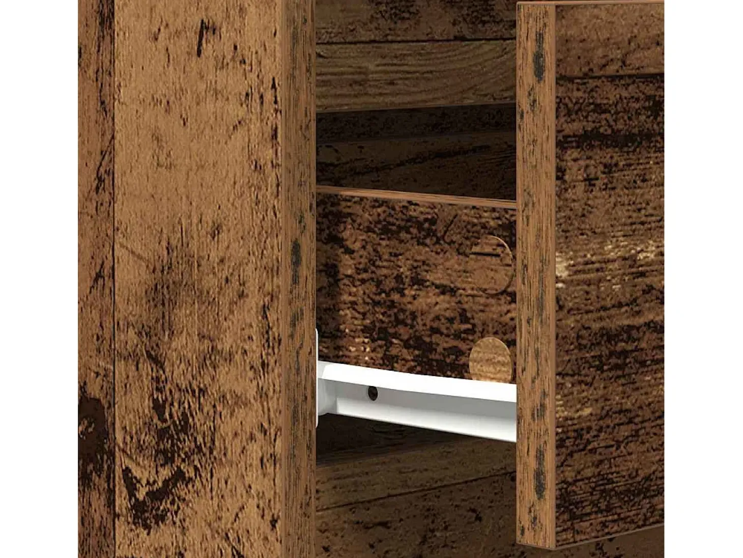 Aparador con cajones en madera vieja 60x35x70 cm en madera de ingeniería
