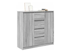 Aparador con cajones gris Sonoma 100,5x35x98,5 cm