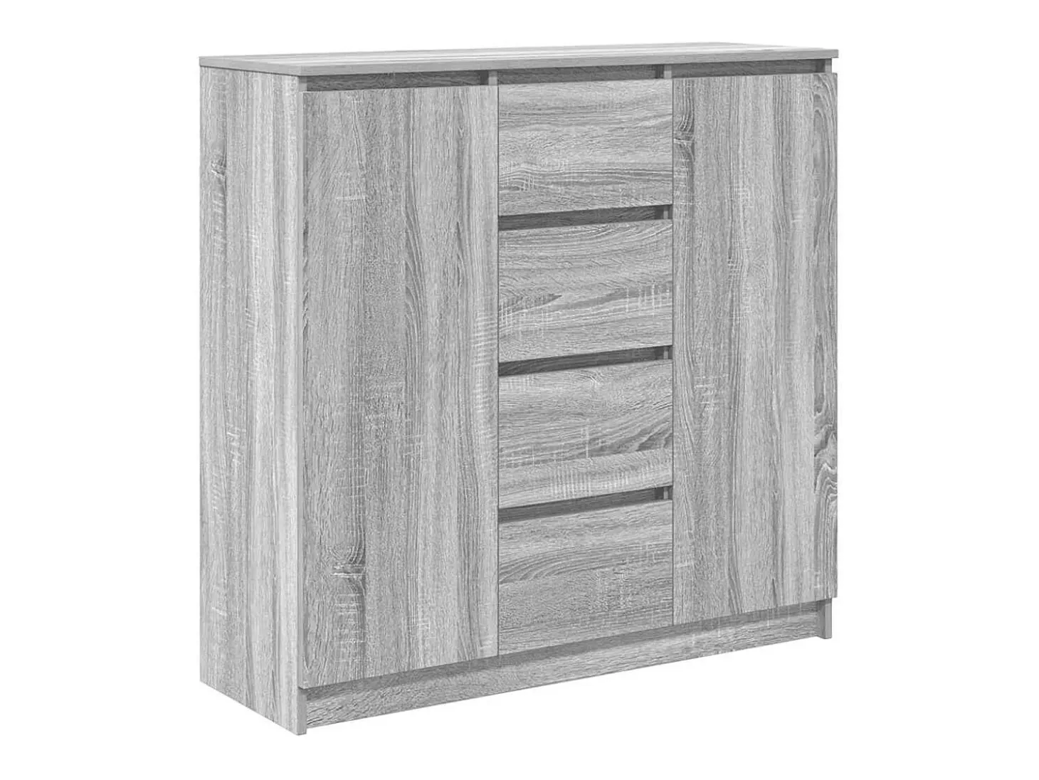 Aparador con cajones gris Sonoma 100,5x35x98,5 cm