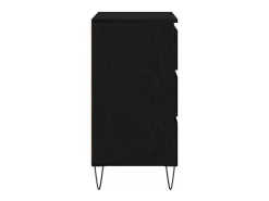 Aparador con cajones Madera negra 60x35x70 cm Material madera reconstituida