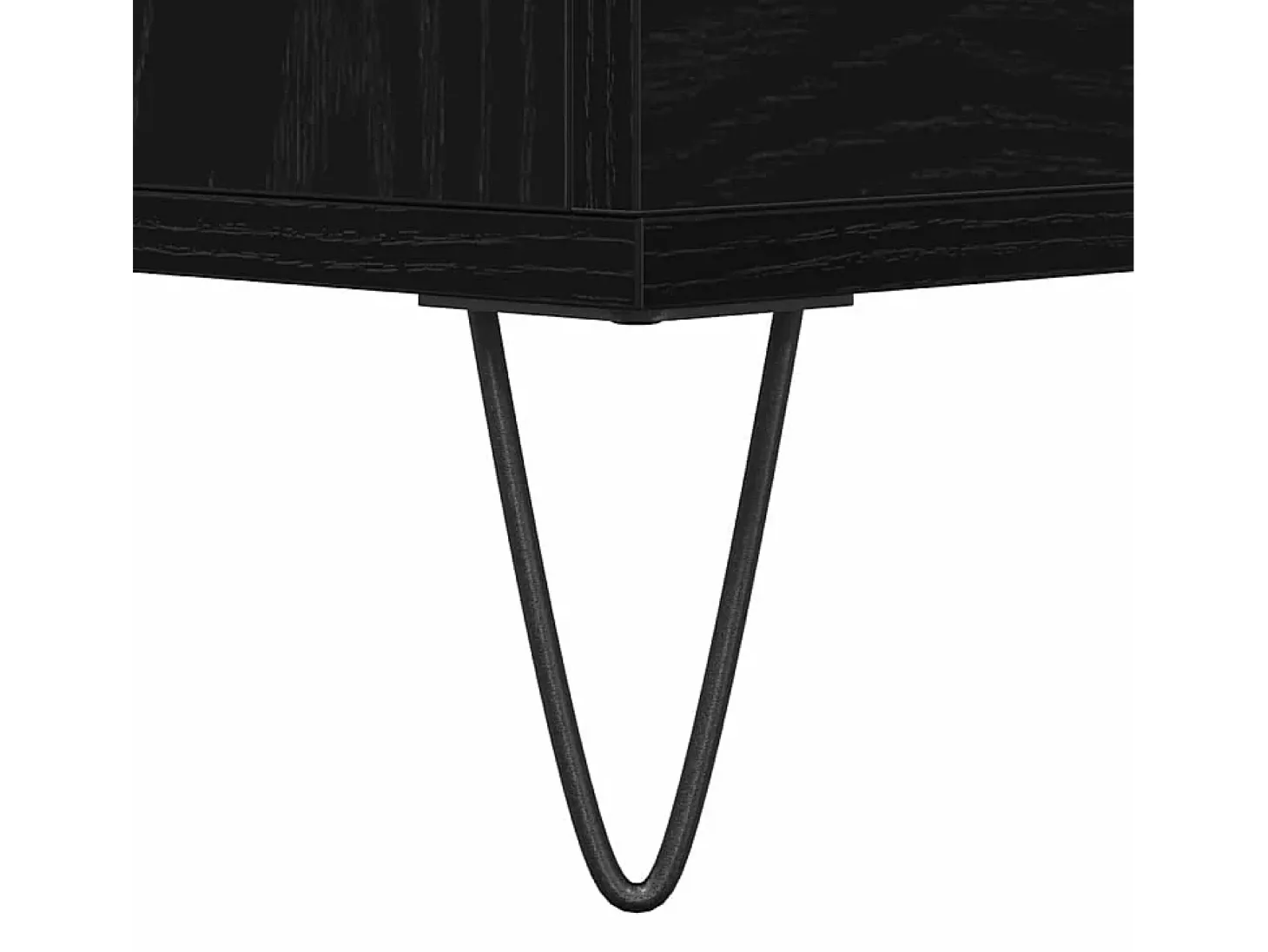 Aparador con cajones Madera negra 60x35x70 cm Material madera reconstituida