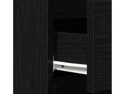 Aparador con cajones Madera negra 60x35x70 cm Material madera reconstituida