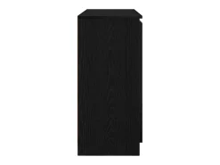 Aparador con cajones roble negro 100,5x35x76 cm madera de ingeniería