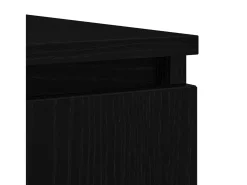 Aparador con cajones roble negro 100,5x35x76 cm madera de ingeniería
