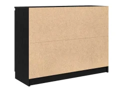 Aparador con cajones roble negro 100,5x35x76 cm madera de ingeniería