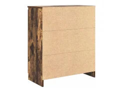 Aparador con cajones roble ahumado 71x35x84cm madera ingeniería