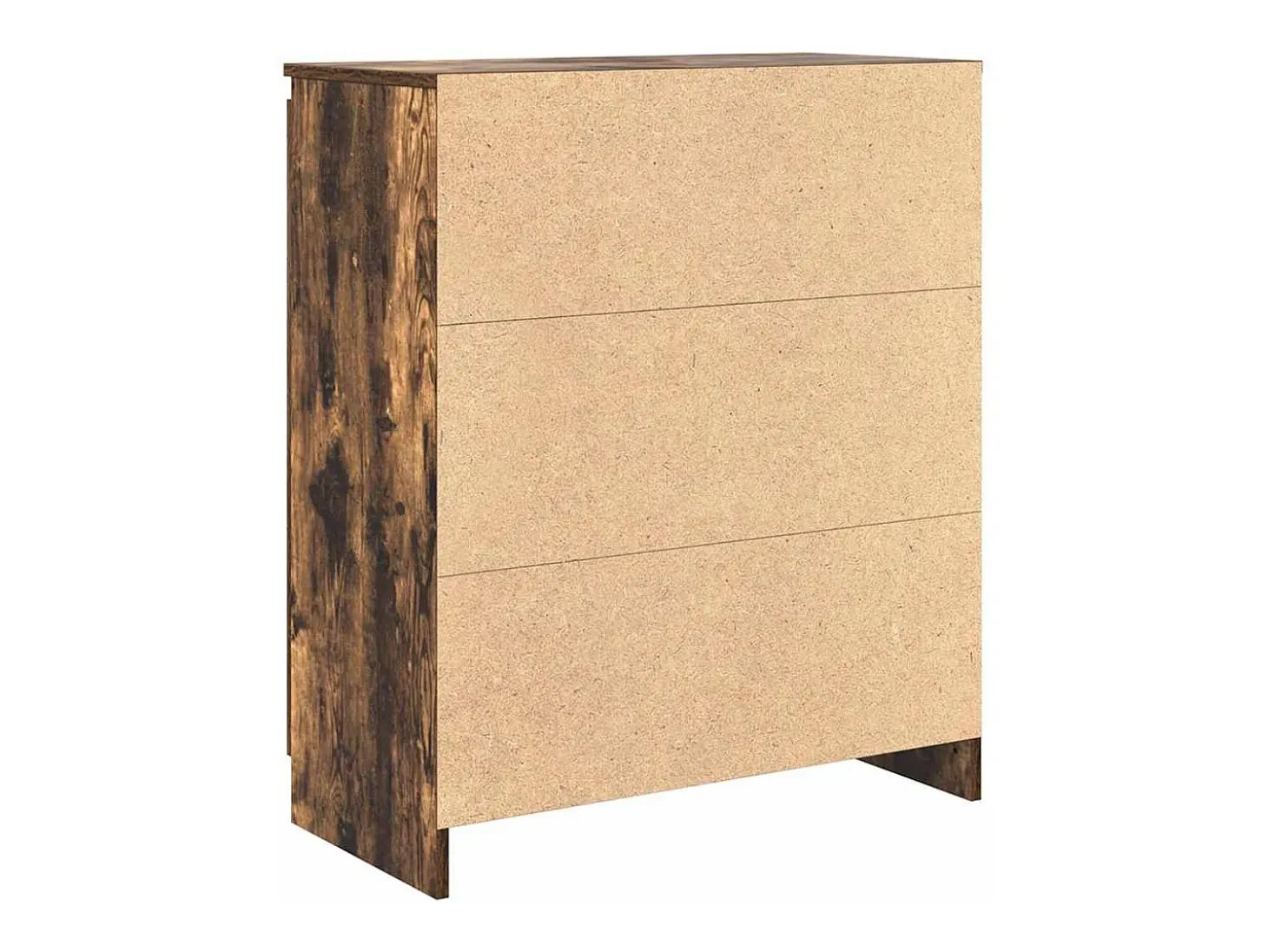 Aparador con cajones roble ahumado 71x35x84cm madera ingeniería