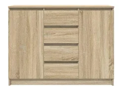 Aparador con cajones roble Sonoma 100,5x35x76 cm