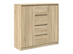 Aparador con cajones roble Sonoma 100,5x35x98,5 cm