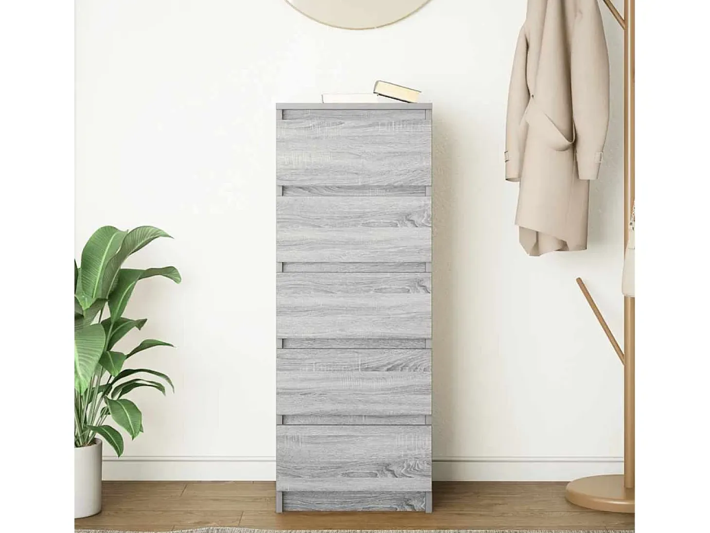 Aparador con cajones Sonoma gris 37,5x35x99cm Madera ingeniería