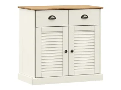 Aparador con cajones VIGO madera maciza pino blanco 78x40x75 cm