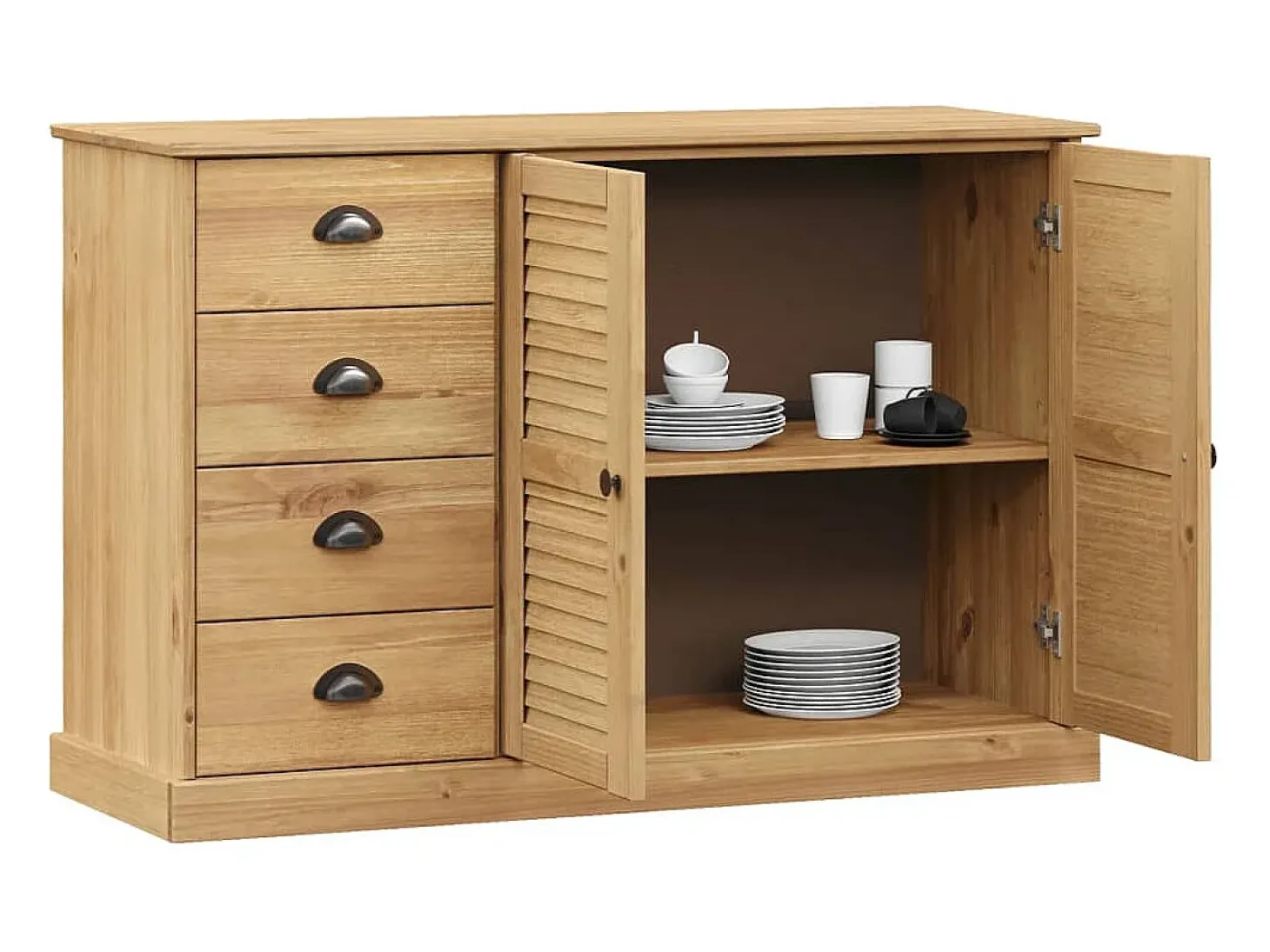 Aparador con cajones VIGO madera maciza pino 113x40x75 cm